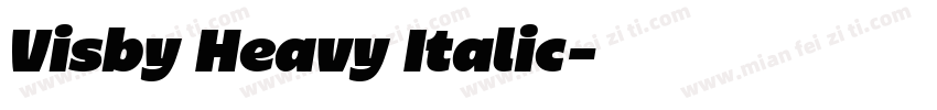 Visby Heavy Italic字体转换